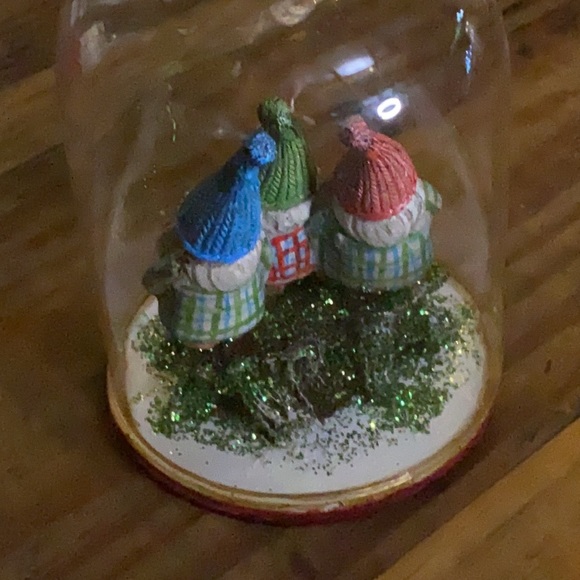 Pottery Barn Christmas Holiday Triple Gnome Cloche Ornament 🎄 - Picture 5 of 14